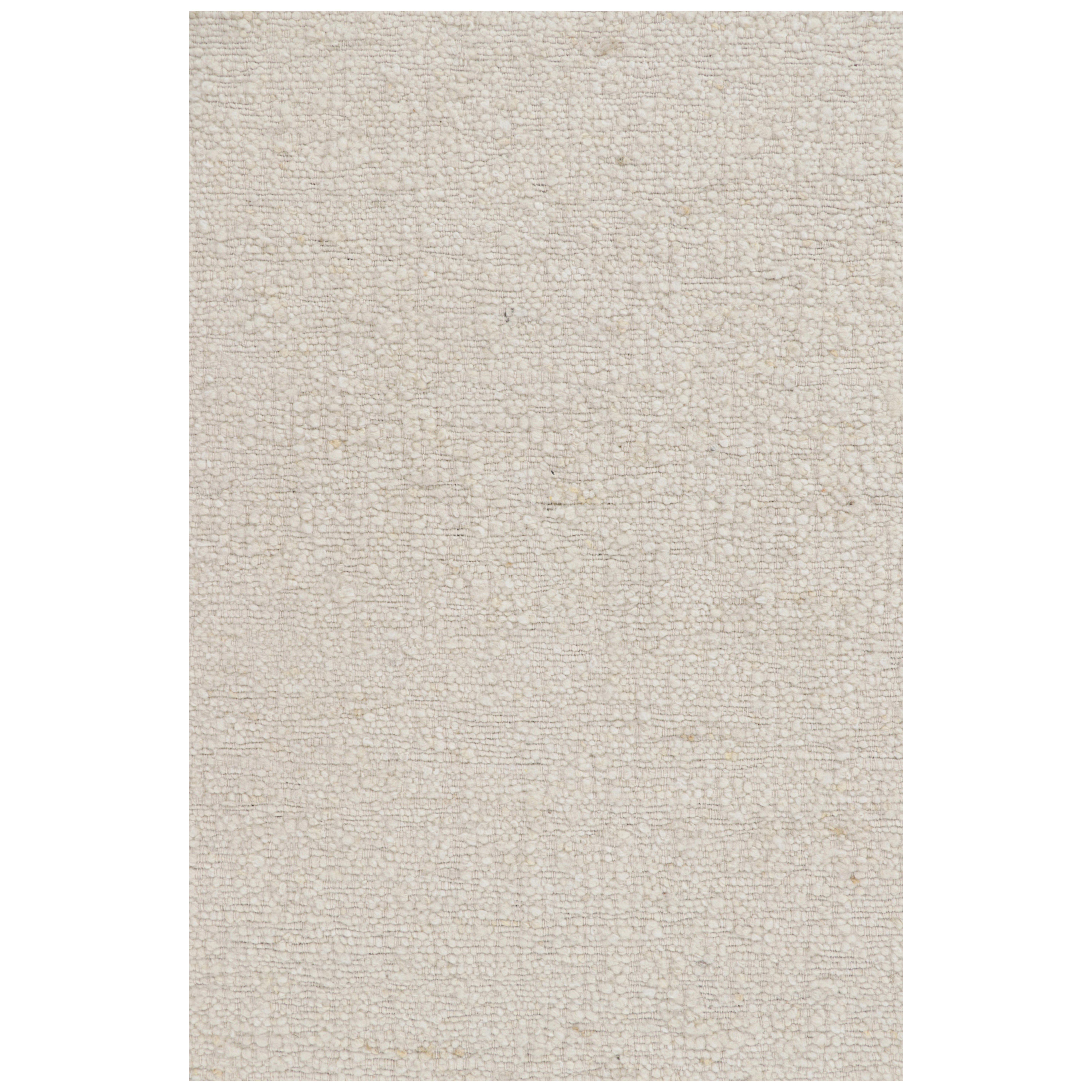 Rug & Kilim’s Oversized Textural Rug in Cream White Tones & Striae