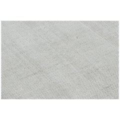 Rug & Kilim’s Oversized Textural Rug in Gray and White Tones & Striae