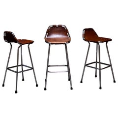 Set of Six Barstools, Charlotte Perriand for Les Arcs, 1960