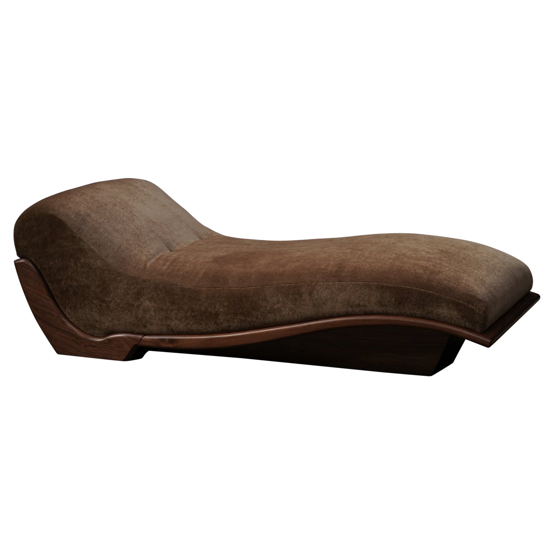 Lettino curvo in mohair