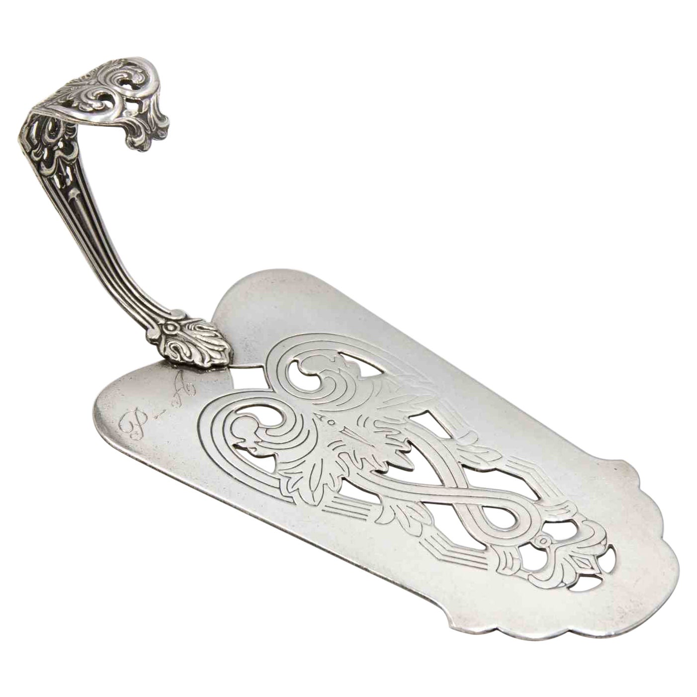 Cortador de plata vintage para tartas, Italia, mediados del siglo XX