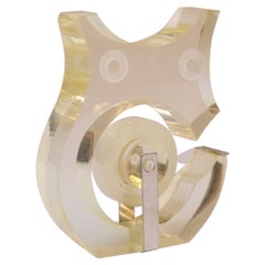 Vintage Two's Company Lucite Owl Tape Dispenser Attributed to Robert P. Gottlieb