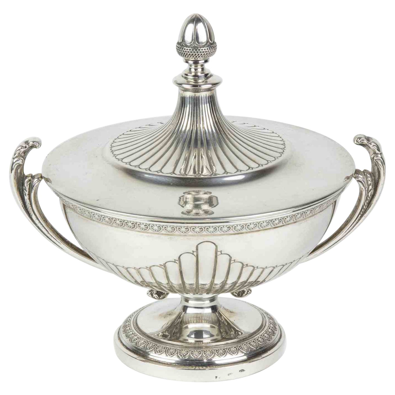 Olla de plata vintage, italia, mediados del siglo XX