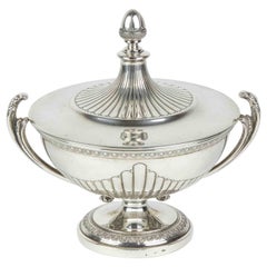 Olla de plata vintage, italia, mediados del siglo XX