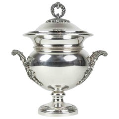 Olla de plata vintage, italia, mediados del siglo XX
