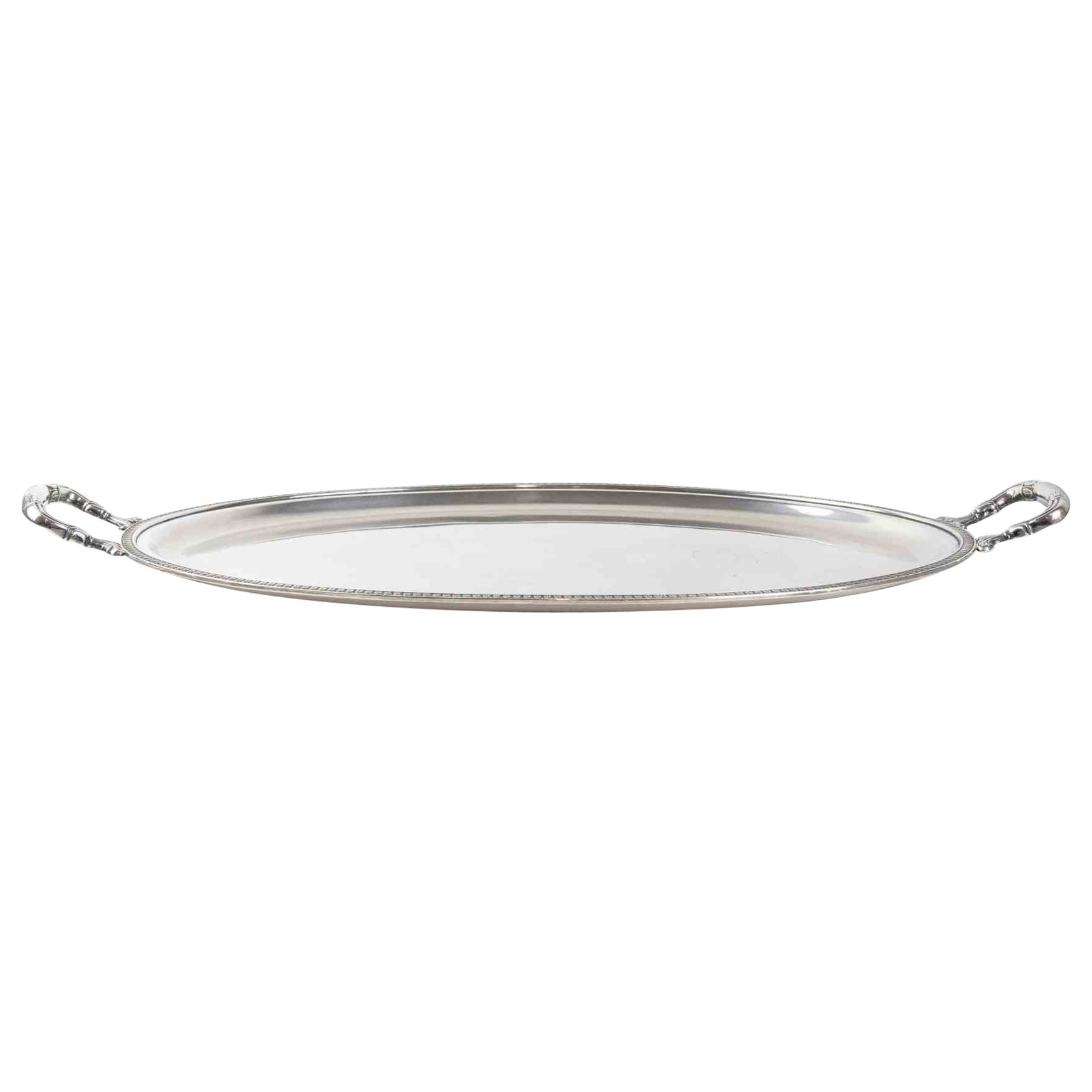 Bandeja de plata vintage, Italia, años 70