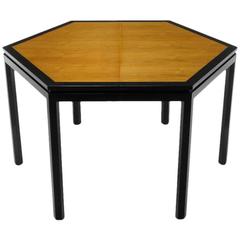Rare Edward Wormley Hexagonal Mahogany and Tawi Dining Table 3