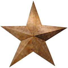 Large Vintage Metal Star Wall Plaque