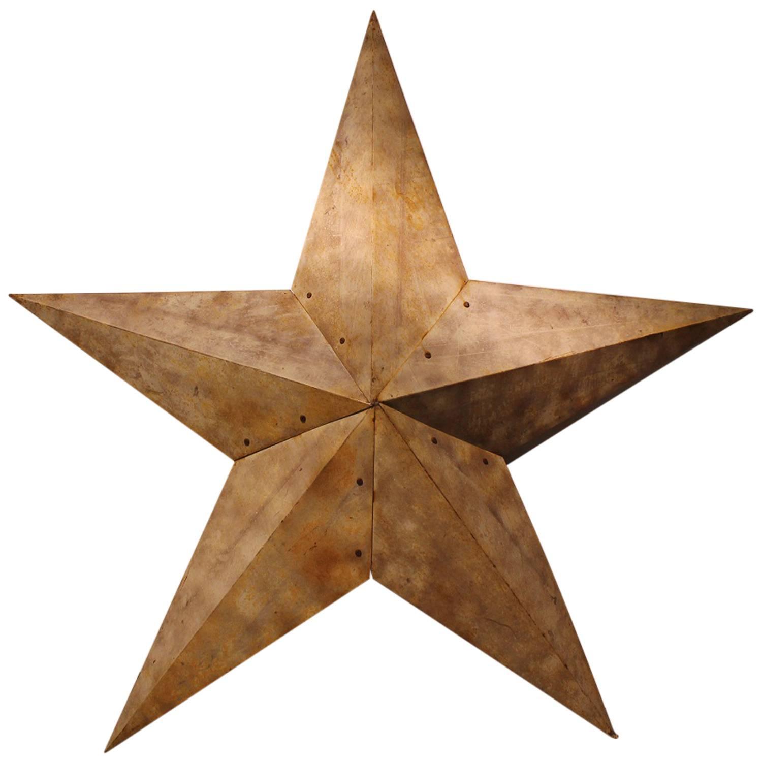 Large Vintage Metal Star Wall Plaque at 1stdibs