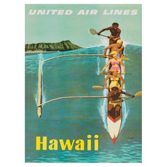 1960 United Airlines - Hawaii Original Vintage Poster
