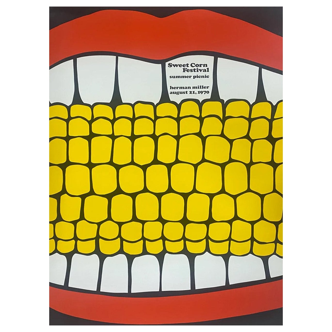 Herman Miller Summer Picnic 1970 Original Vintage Poster