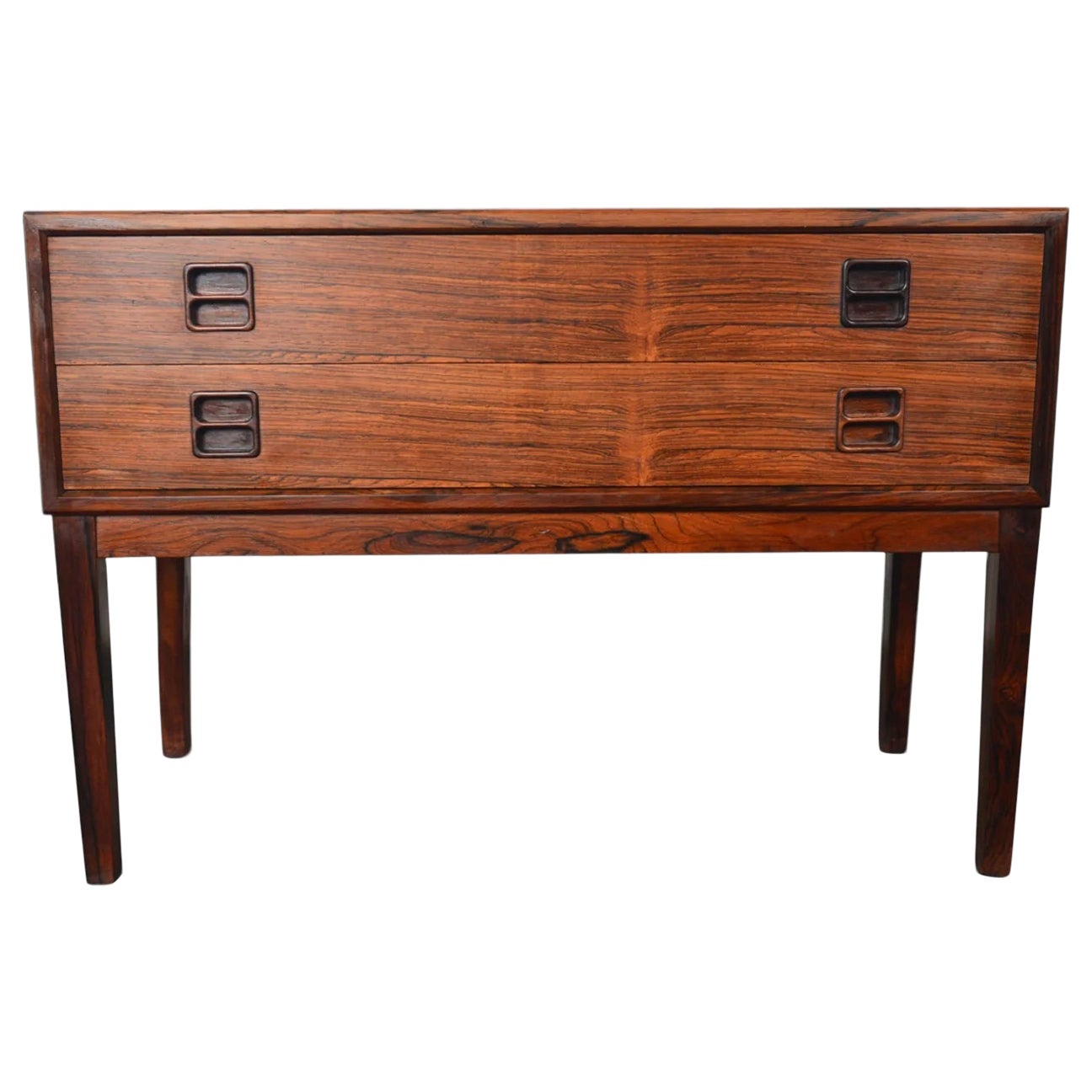 Arne Vodder Two Drawer Entry Chest in Rosewood