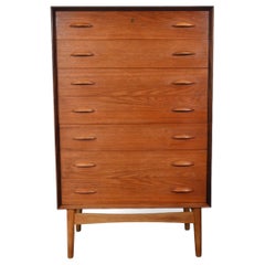 Johannes Sorth Orange Slice Highboy Dresser in Teak