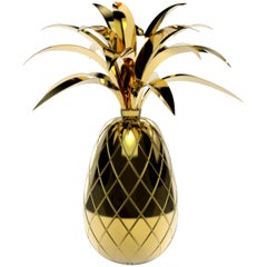 Ananas Unique Brass Gold Polished Lamp Made in 2016