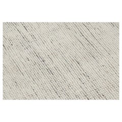 Alfombra de textura contemporánea de Rug & Kilim en tonos blancos y estrías
