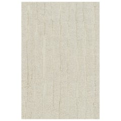 Rug & Kilim’s Contemporary Rug in White with High-Low Stripes