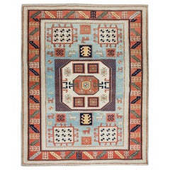 4.8x6 Ft  Reproduction of an Antique Caucasian Karachopf Kazak Rug