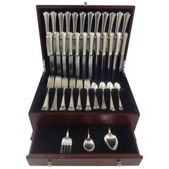 Antique America by Wallace Sterling Silver Dinner Flatware Set for 12 Service 75 Pieces