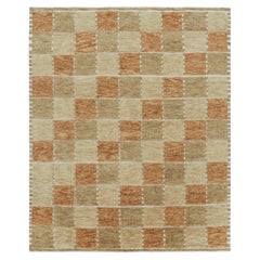 Tappeto in stile scandinavo Rug & Kilim con motivo geometrico beige-marrone e ruggine