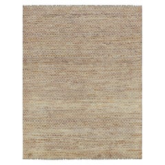 Rug & Kilim's Contemporary-Teppich mit beige-braunen und weißen geometrischen Mustern