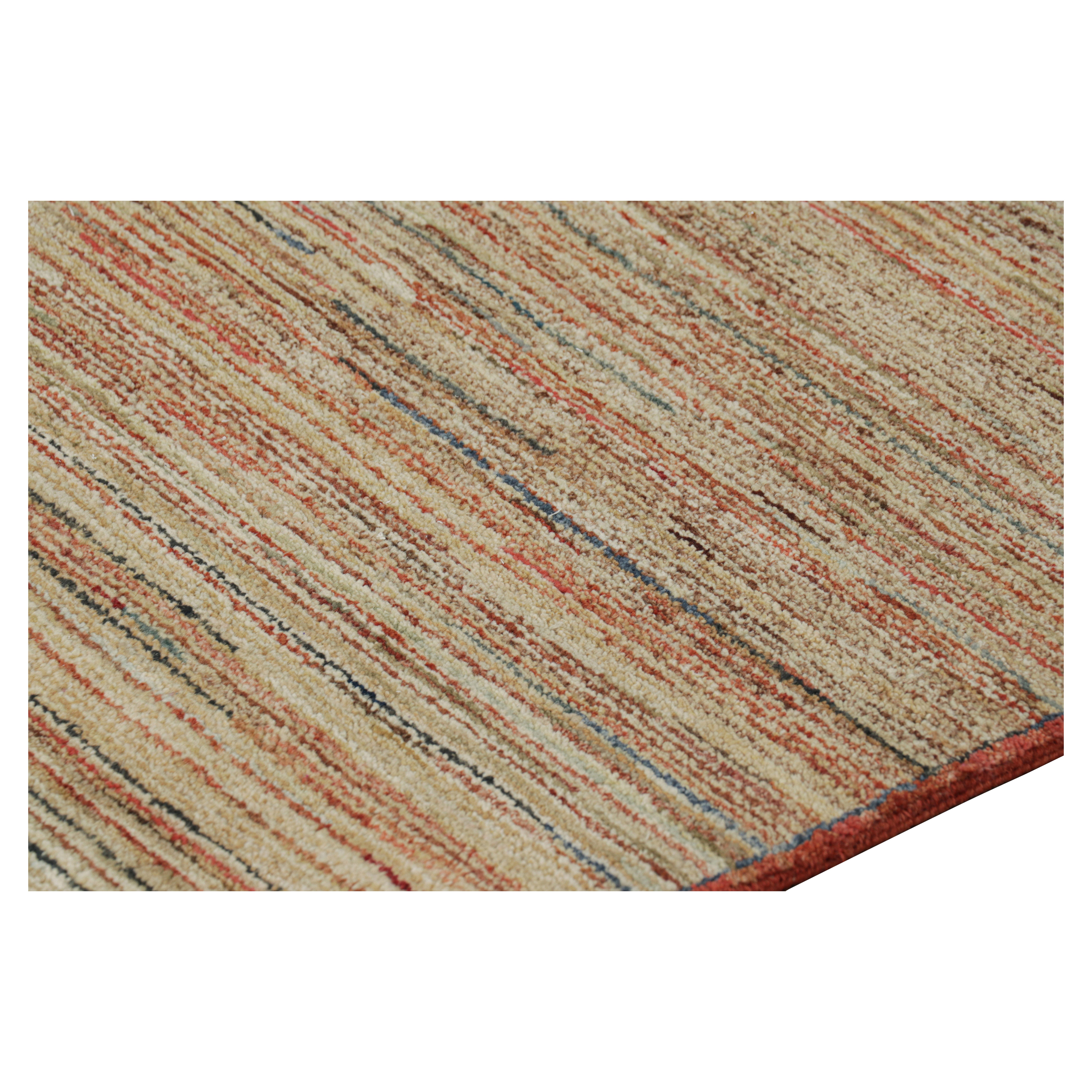 Rug & Kilim’s Contemporary Rug with Polychromatic Stripes and Striae