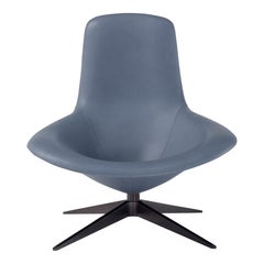 Leather Medea Swivel Armchair by Amura Lab