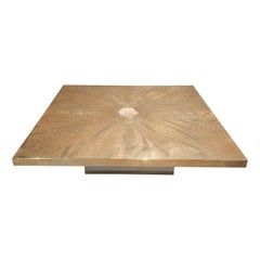 Table basse carrée gravée par George Mathias