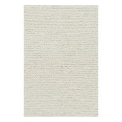 Rug & Kilim’s Textured Rug with Monochrome White Striae