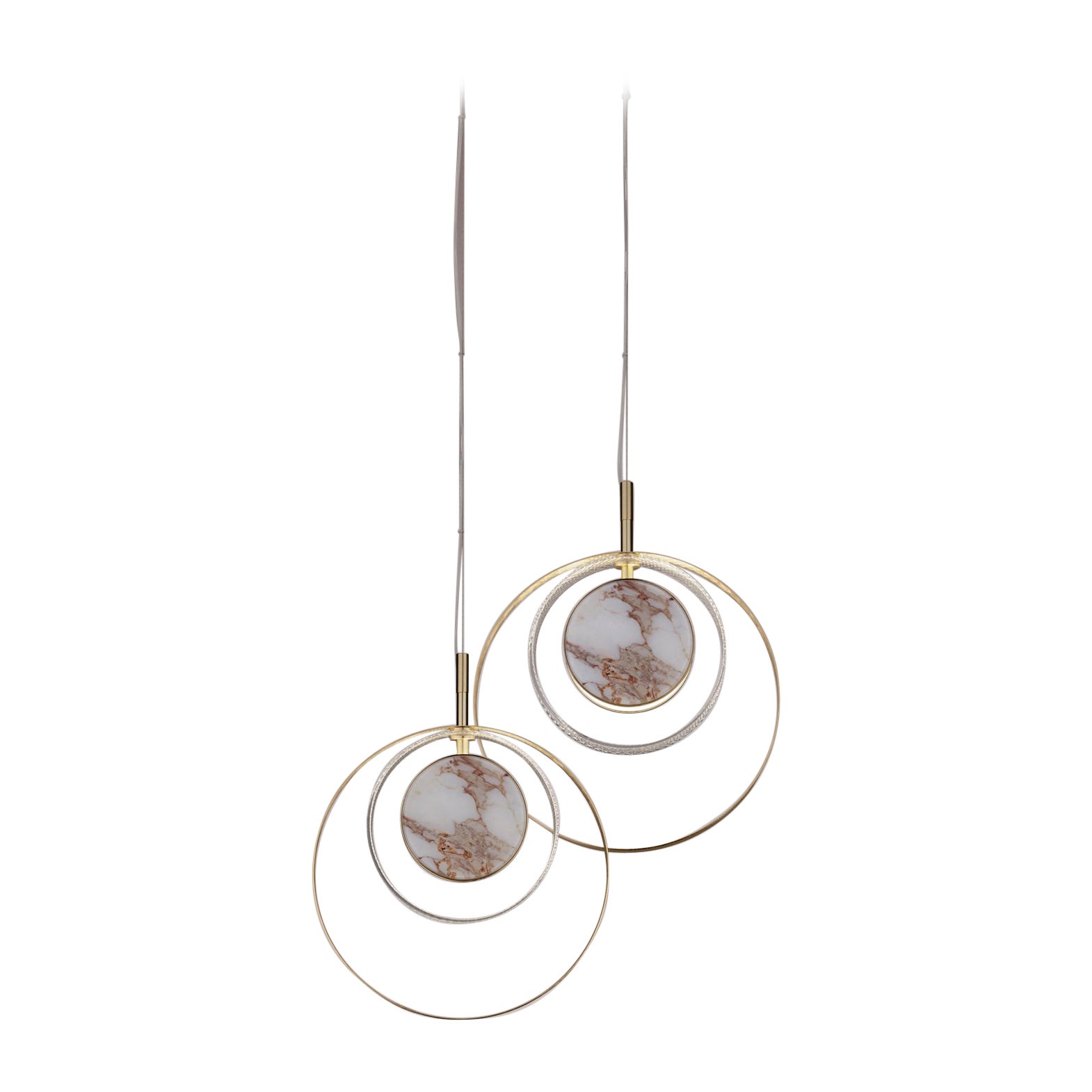 Set di 2 lampade a sospensione Eclissi S1 di Euroluce Lampadari