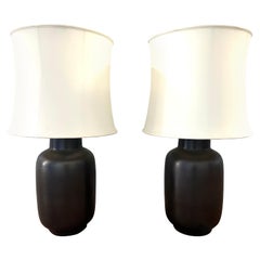 Coppia enorme di lampade da tavolo Lee Rosen per Design Technics in metallo color canna di fucile