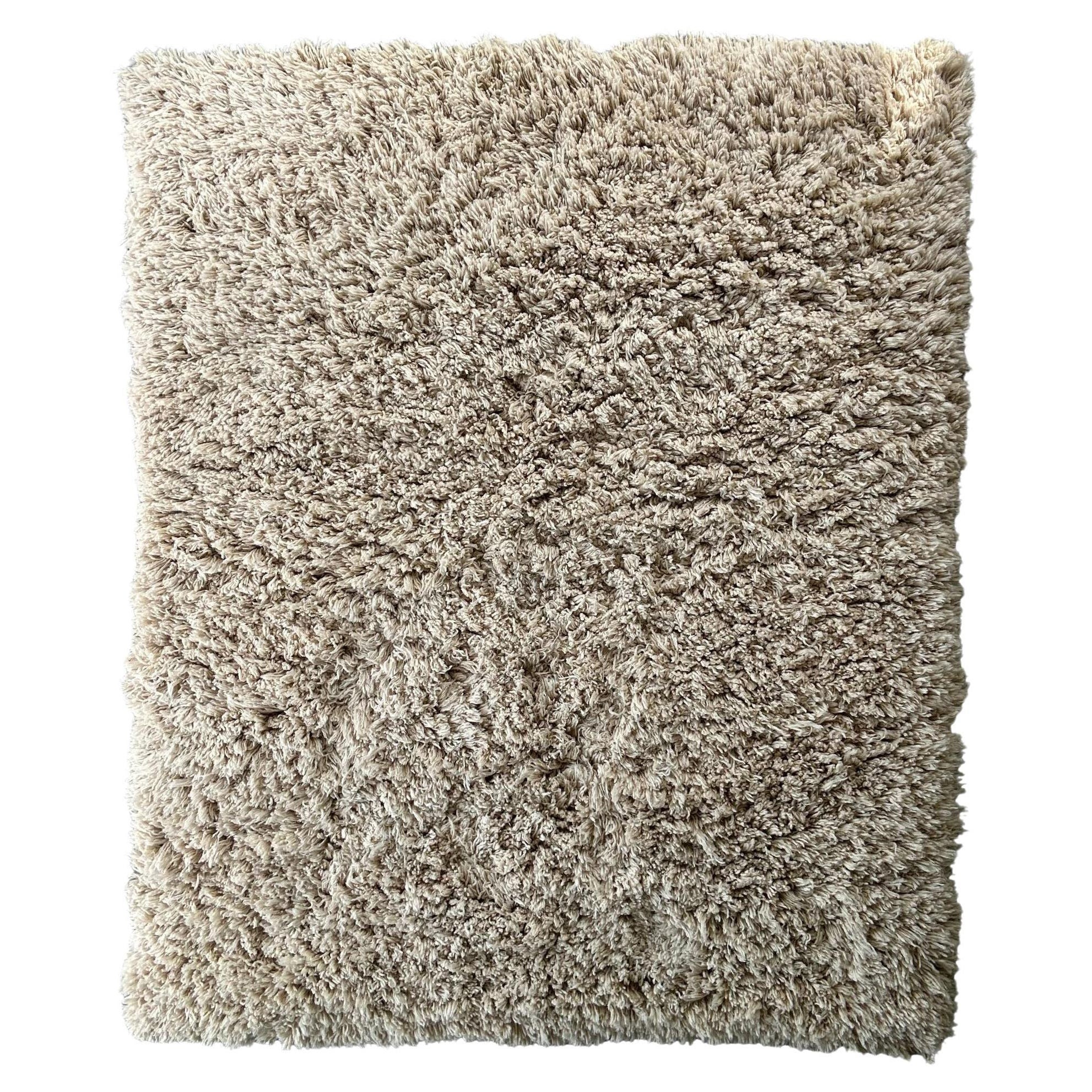 Alfombra Marroquí Shag 12x15 FT Atlas Echo, Inmaculada Alfombra Crema de Pelo Largo en venta