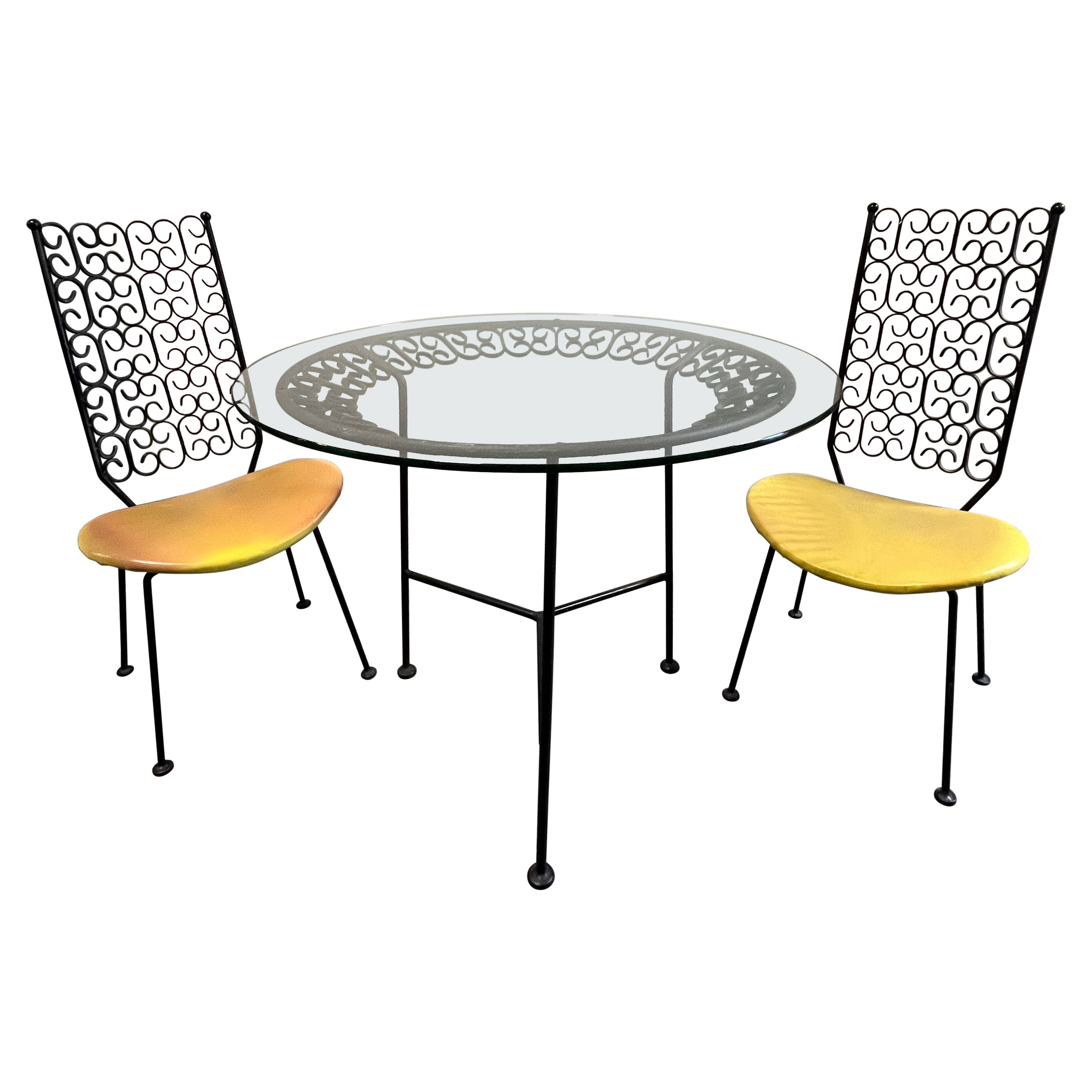 Juego de comedor para patio "Granada" de Arthur Umanoff para Shaver Howard, hacia 1960
