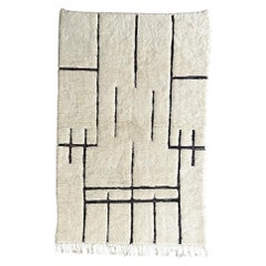 Tappeti marocchini bianchi - Tappeto marocchino Mystic Muse 5x8  Disegno geometrico intrecciato a mano