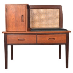 English Modern Telephone Bench in Teak by Jentique