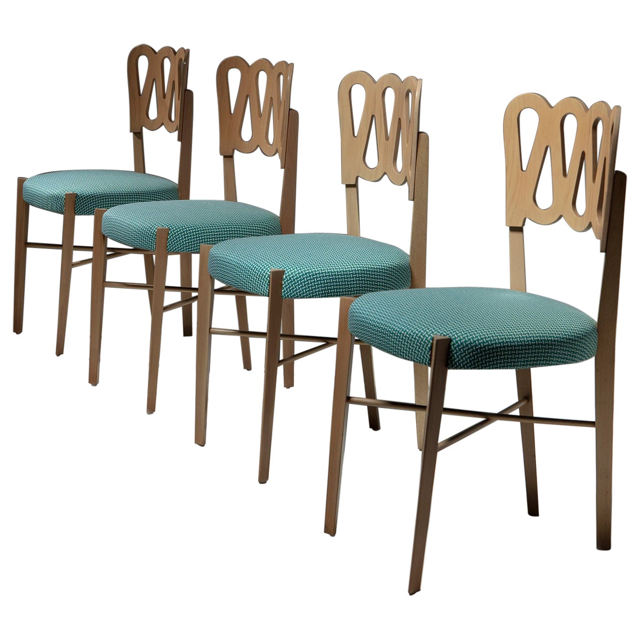 Set of Four Model 969 Chairs by Gio Ponti for Montina, Italy, 1970s