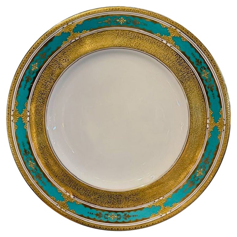 Lote de 12 platos llanos de porcelana inglesa Coalport Porcelain
