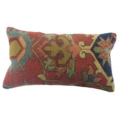 Antique Persian Serapi Lumbar Pillow