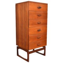 G Plan Quadrille Narrow Chest of Drawers in Teak #1