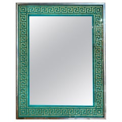 Modern Eglomise' Greek Key Mirror