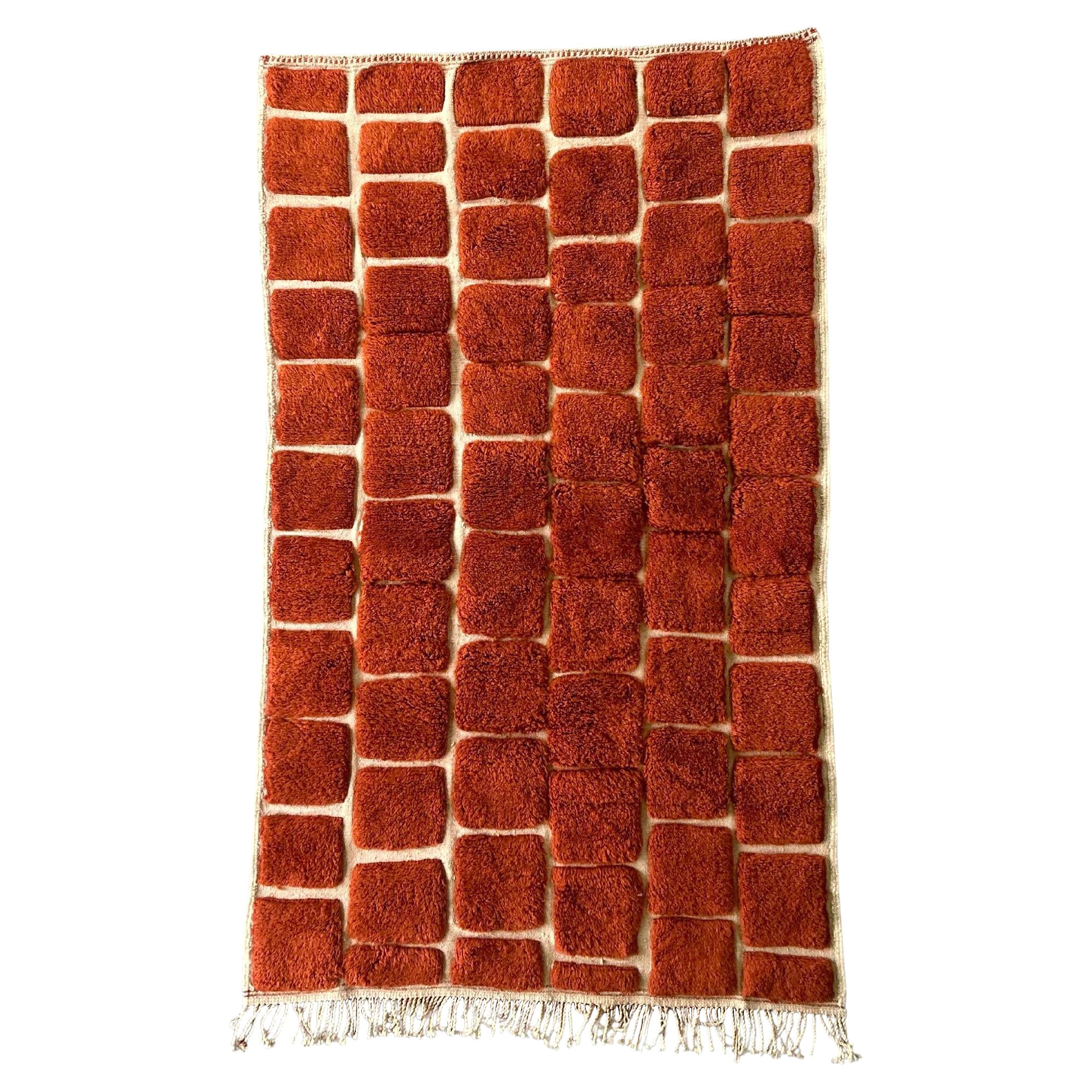 Tappeto marocchino in terracotta 9x12 - Royal Nomadic  Design/One intrecciato a mano a scacchiera