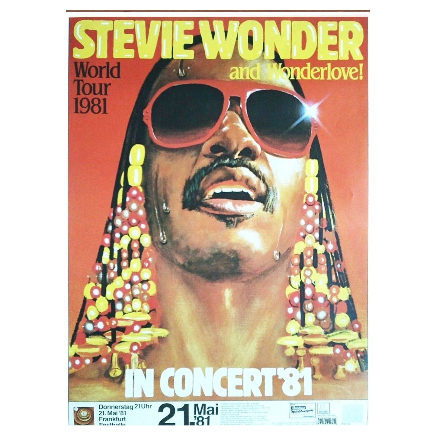 1981 Stevie Wonder- In Concert '81 Original Vintage-Poster, Stevie Wonder