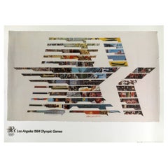 Les Jeux olympiques de Los Angeles de 1984 - Robert Rauschenberg - Affiche vintage originale