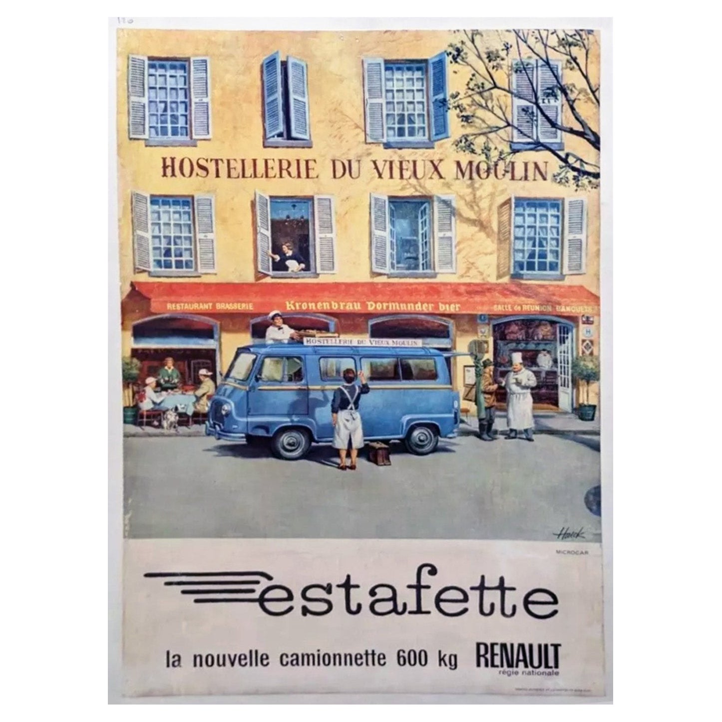 1960 Renault Estafette - Poster d'epoca originale