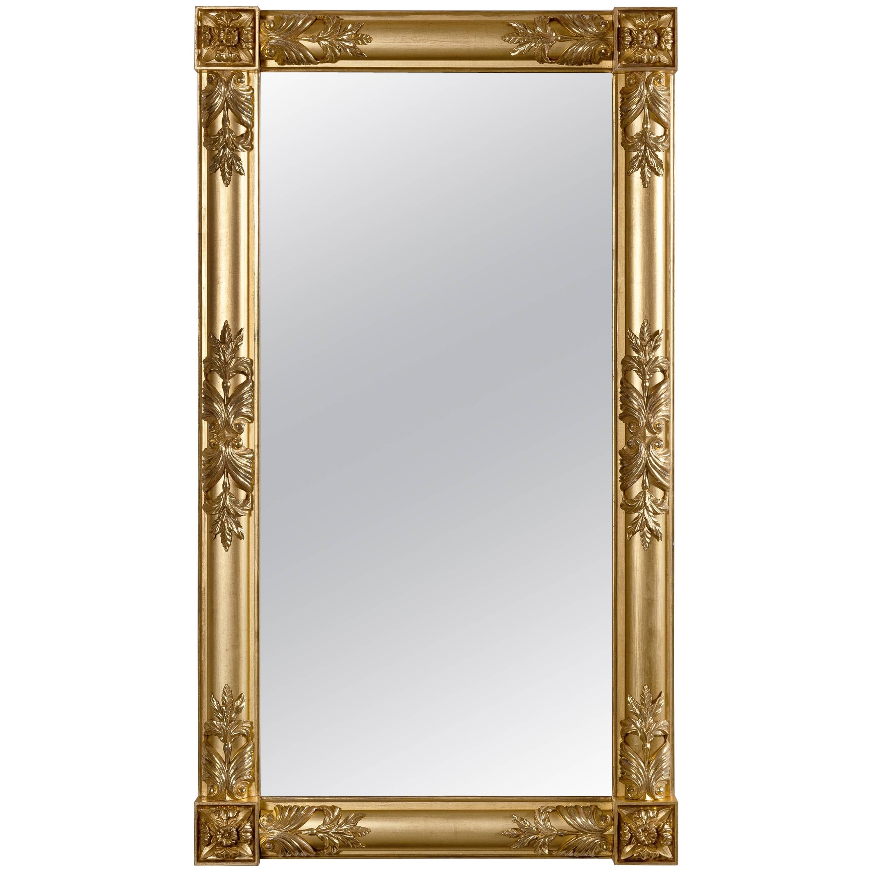 Giltwood Pier/Overmantle Mirror, circa 1830 For Sale