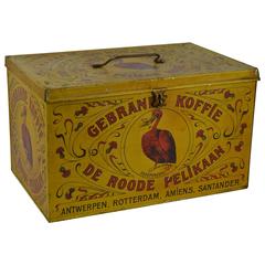 Antique Early 20th Century Coffee Storage Box 