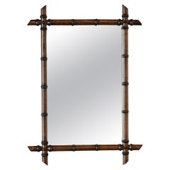 French 19th Century Faux Bamboo Mirror