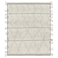 Marokkanischer Teppich von Rug & Kilim in Grau mit weißen geometrischen Mustern