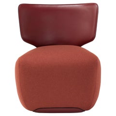 Fabric and Cuoio Noa Armchair by Amura Lab