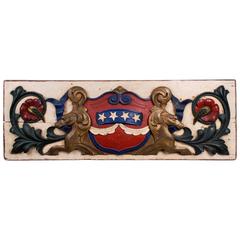 Used Polychrome Carousel Panel from Excelsior Amusement Park, circa 1925