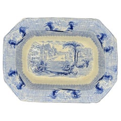 Blue & White Dish “Siam”  Pattern Ironstone Transferware
